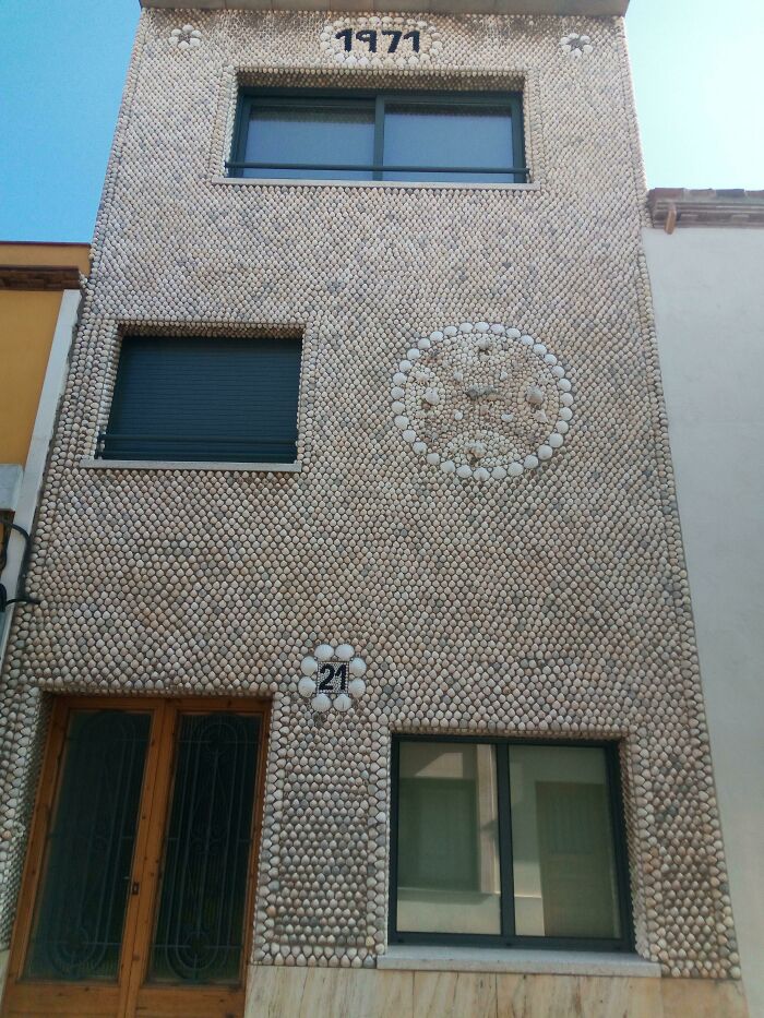 A House Covered In Sea Shells In Saint Cougat, Spain