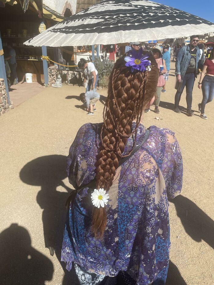 Went To The Renaissance Festival Recently And Got A 7 Strand Braid Done