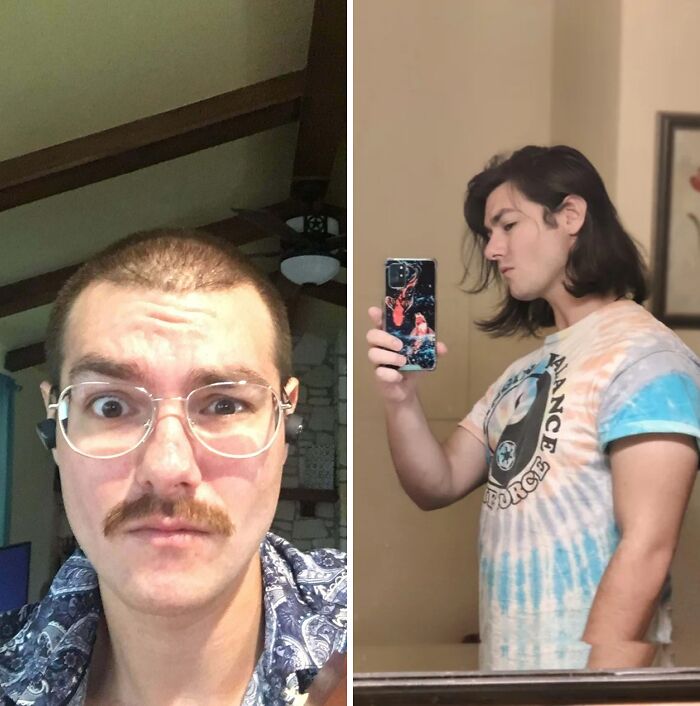 Decided To Try Growing My Hair Out A Bit