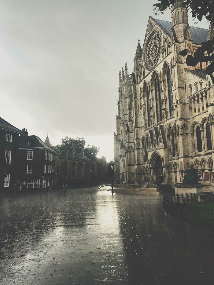 Un día lindo, gris y lluvioso en York, Reino Unido