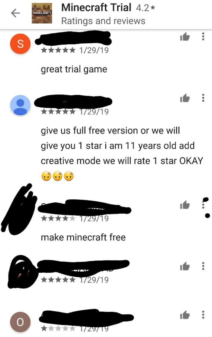 They Released The Minecraft Trial I Just Knew There Would Be Reviews Like This