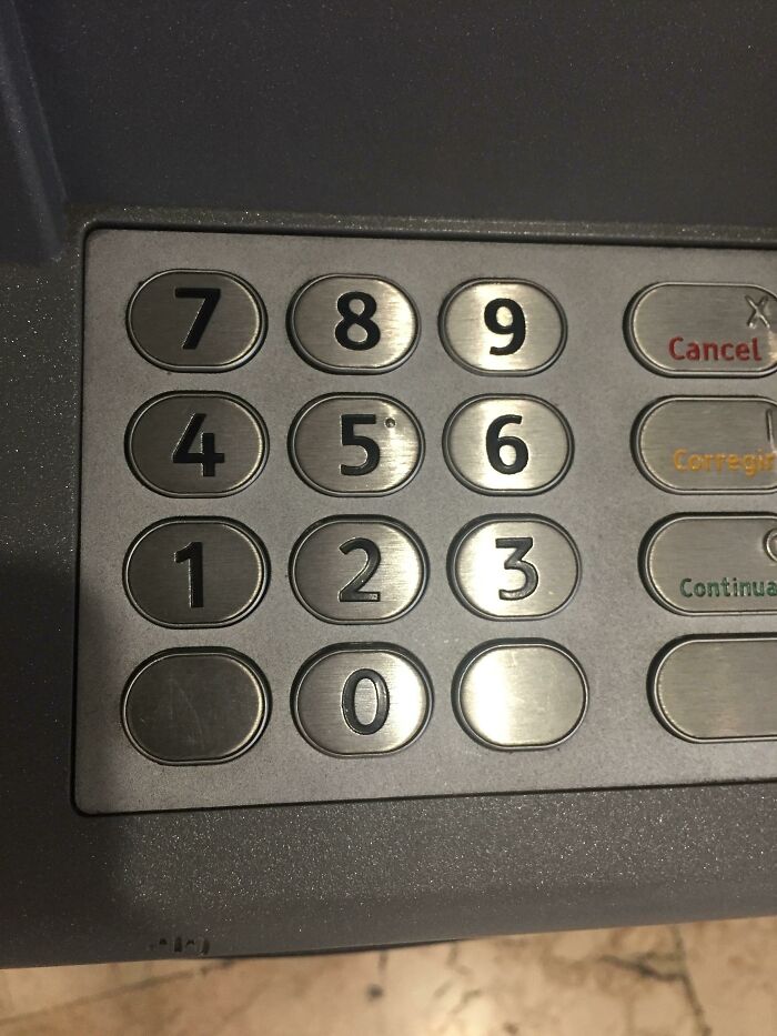 This ATM In Barcelona Has The Keypad In Reverse Order