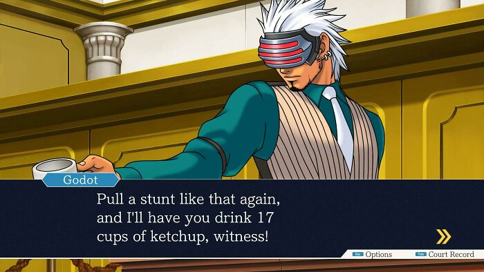 Godot Is Sick Of Gumshoe's Mistakes