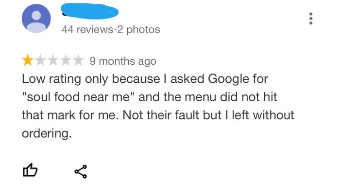 “It’s Not Their Fault”... Gives Them 1 Star Anyway