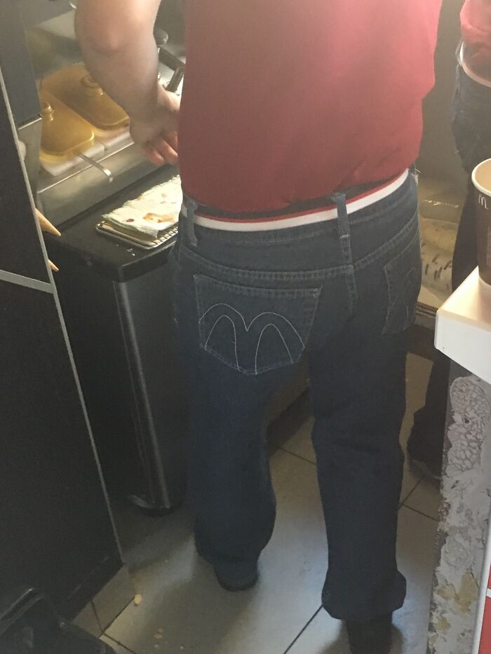 This McDonald's Employee Is Wearing McDonald's Branded Jeans