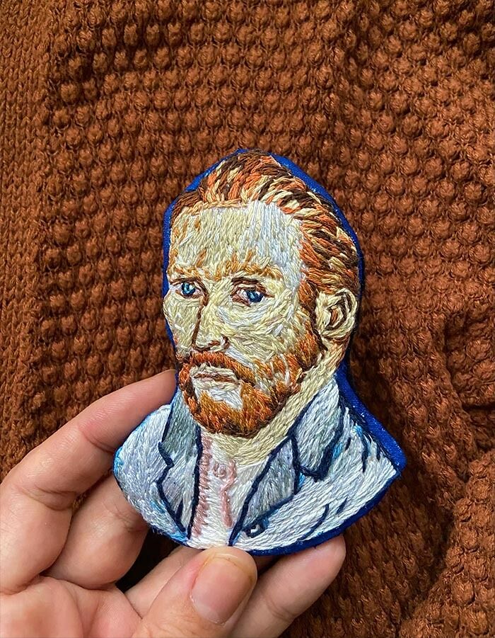 Embroidery Brooch Painting