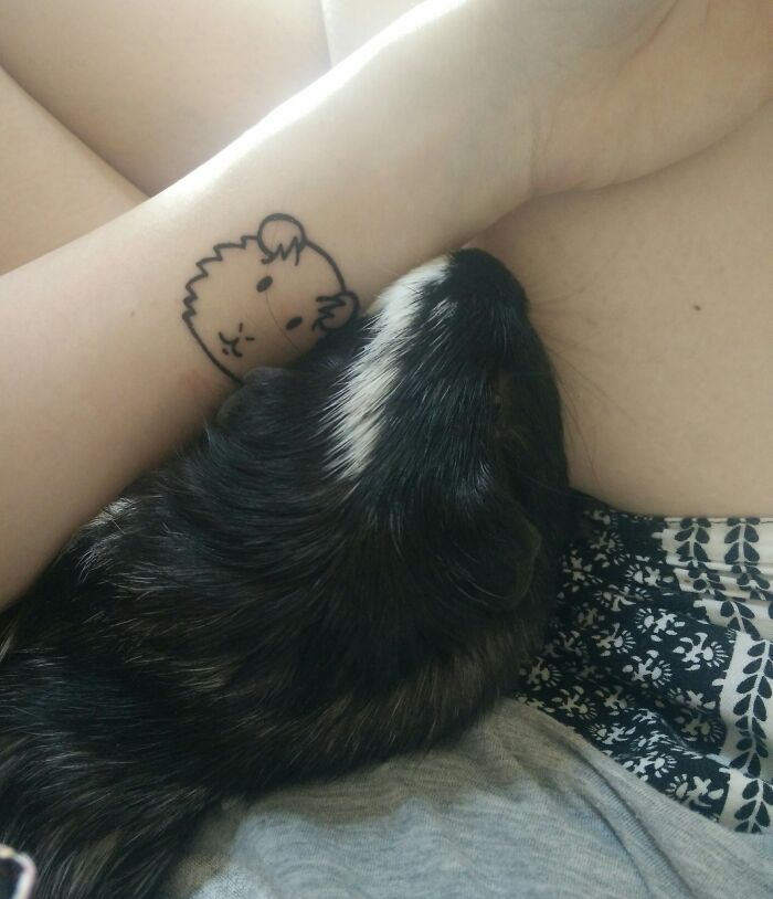 I Recently Got A Guinea Pig Tattoo For My Boys, Leo And Christian (Christian's In The Pic)