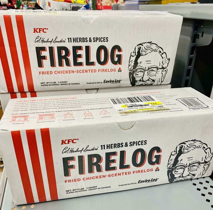 Fried Chicken Scented Fire Log