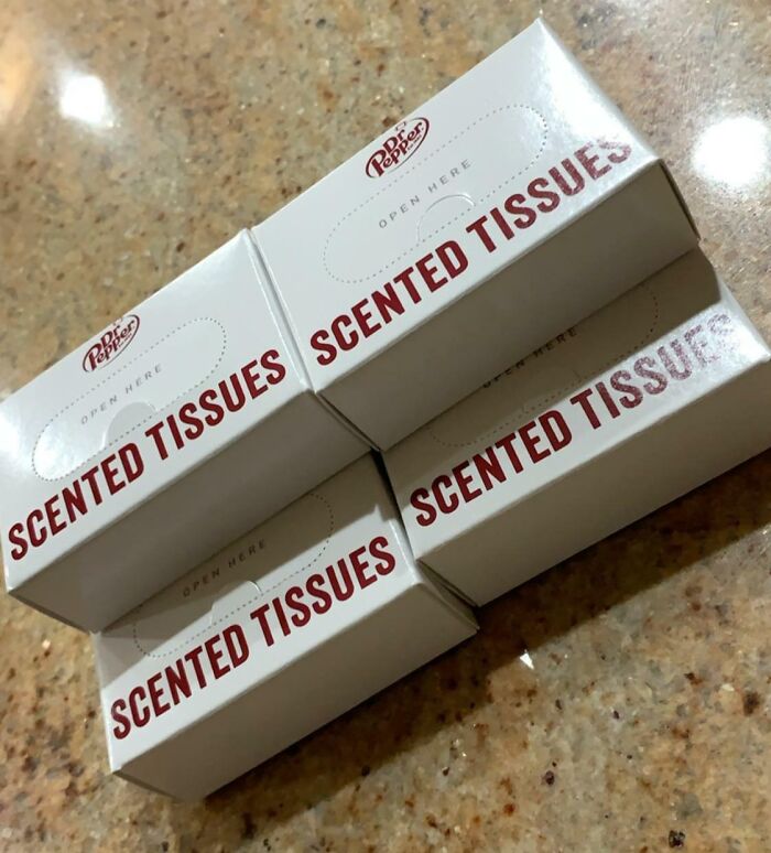 Dr. Pepper Scented Tissues