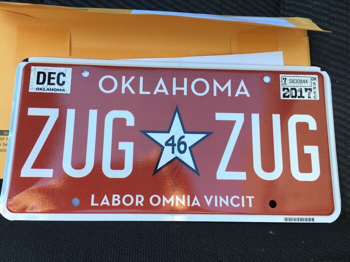 My New License Plate Arrived Today!