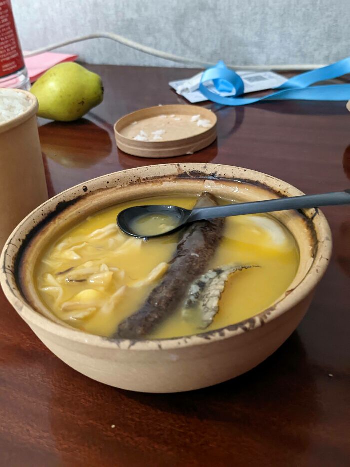 Some Food Takeout Place In China Delivers Food In Clay Pots
