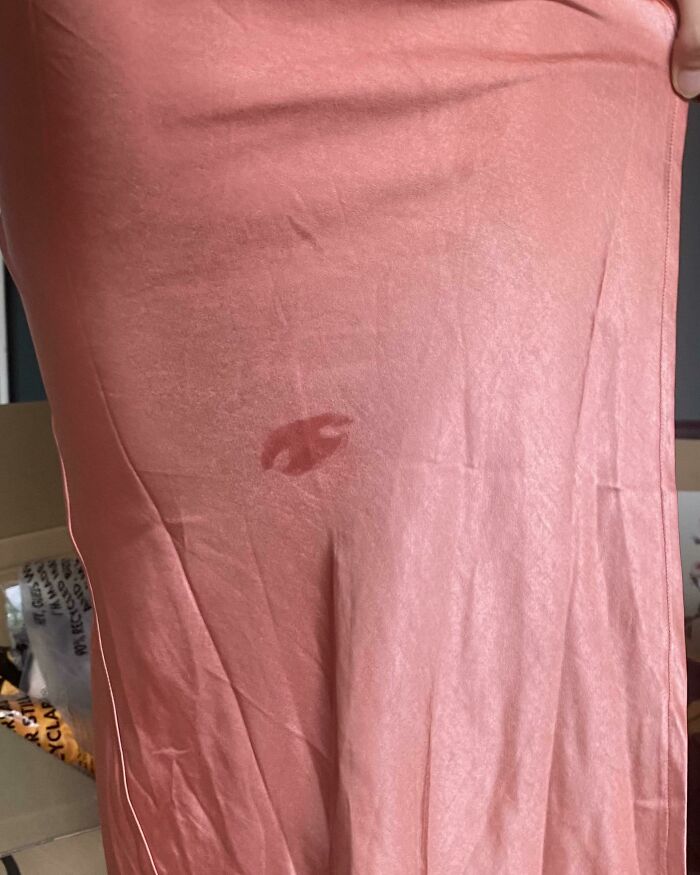 Mi perro dejó una marca perfecta en mi vestido con su nariz 