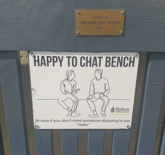 A Bench I Pass Sometimes But Have Only Noticed The Sign Today. As No One Was Sitting There