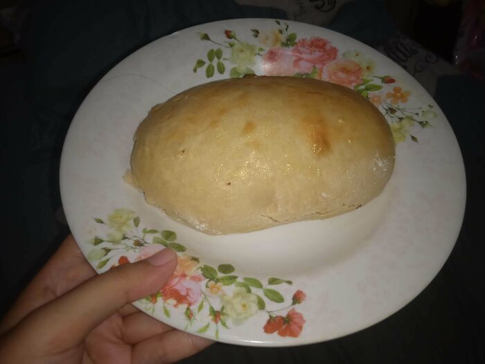 Didn't Know This Sub Was A Thing. Here's A Baked Dough Because It Didn't Rise Lol