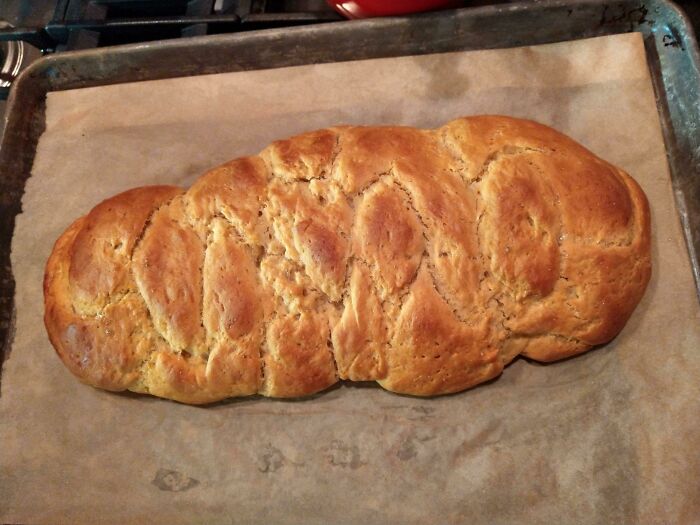 It Was Supposed To Be A Four Strand Braid Challah... I'm Sure It Will Make Excellent Bread Pudding