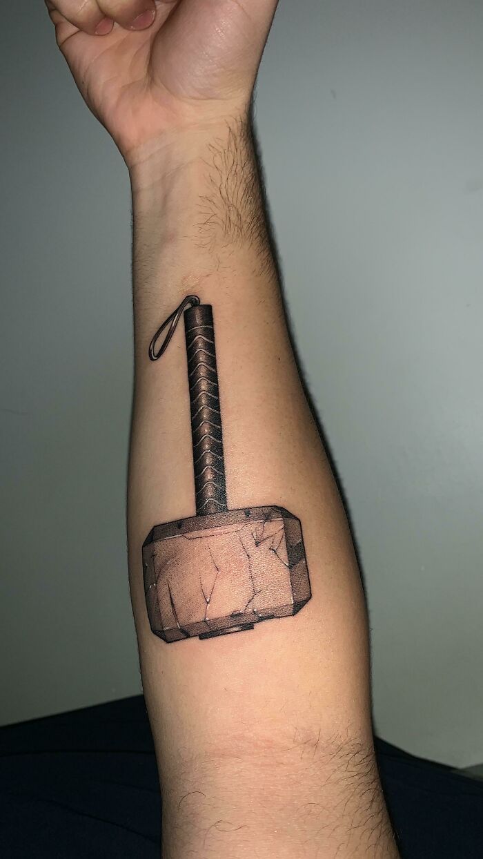 Thor hammer tattoo 