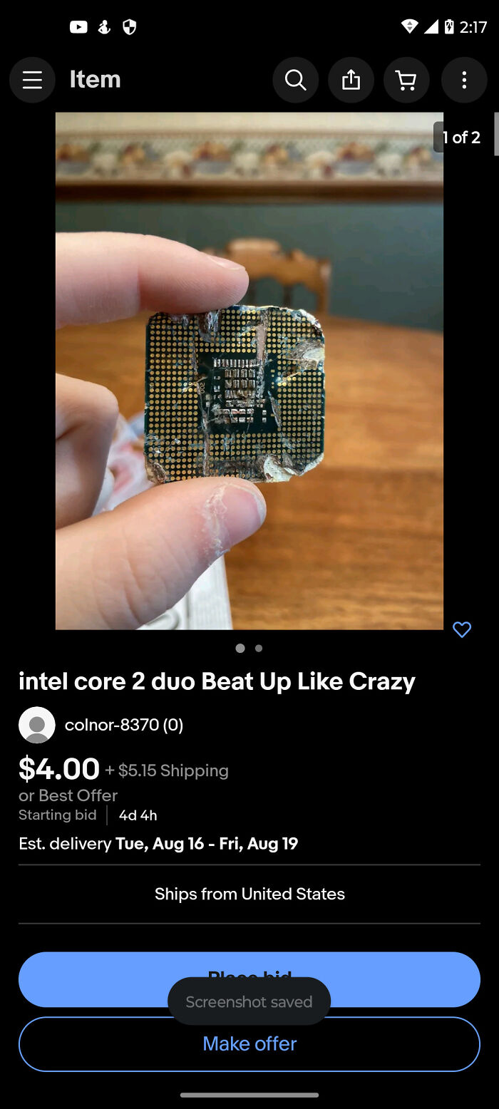 Does This Count? "Beat Up Like Crazy" Core 2 Duo On Ebay