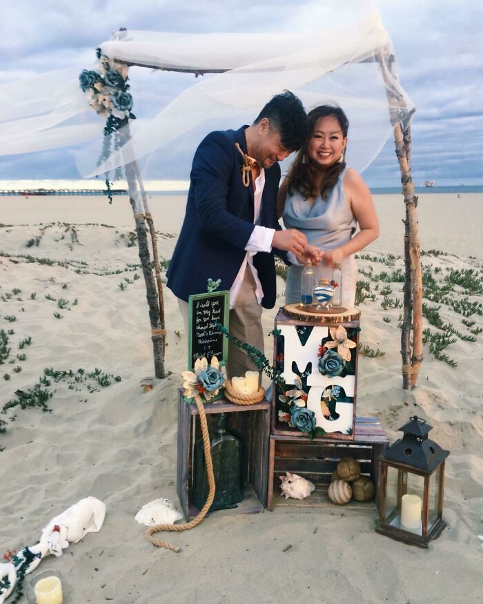 My Mom Wanted Her Dream Californian Rustic Beach Wedding On A $100 Budget