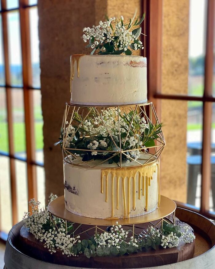 I Baked My Own Wedding Cake! (Florist Did The Flowers To Jazz It Up) But Thrilled 😍