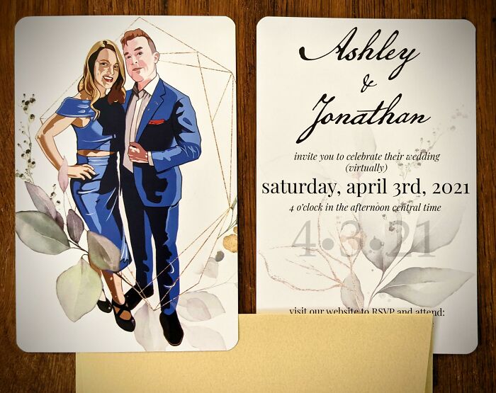 In Love With The DIY Invitations My Artist Fiancé Created