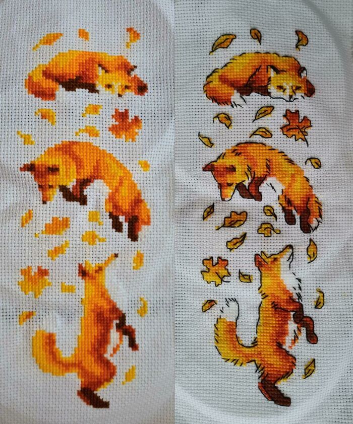 Adding The Backstitches To My Cross-Stitch Embroidery