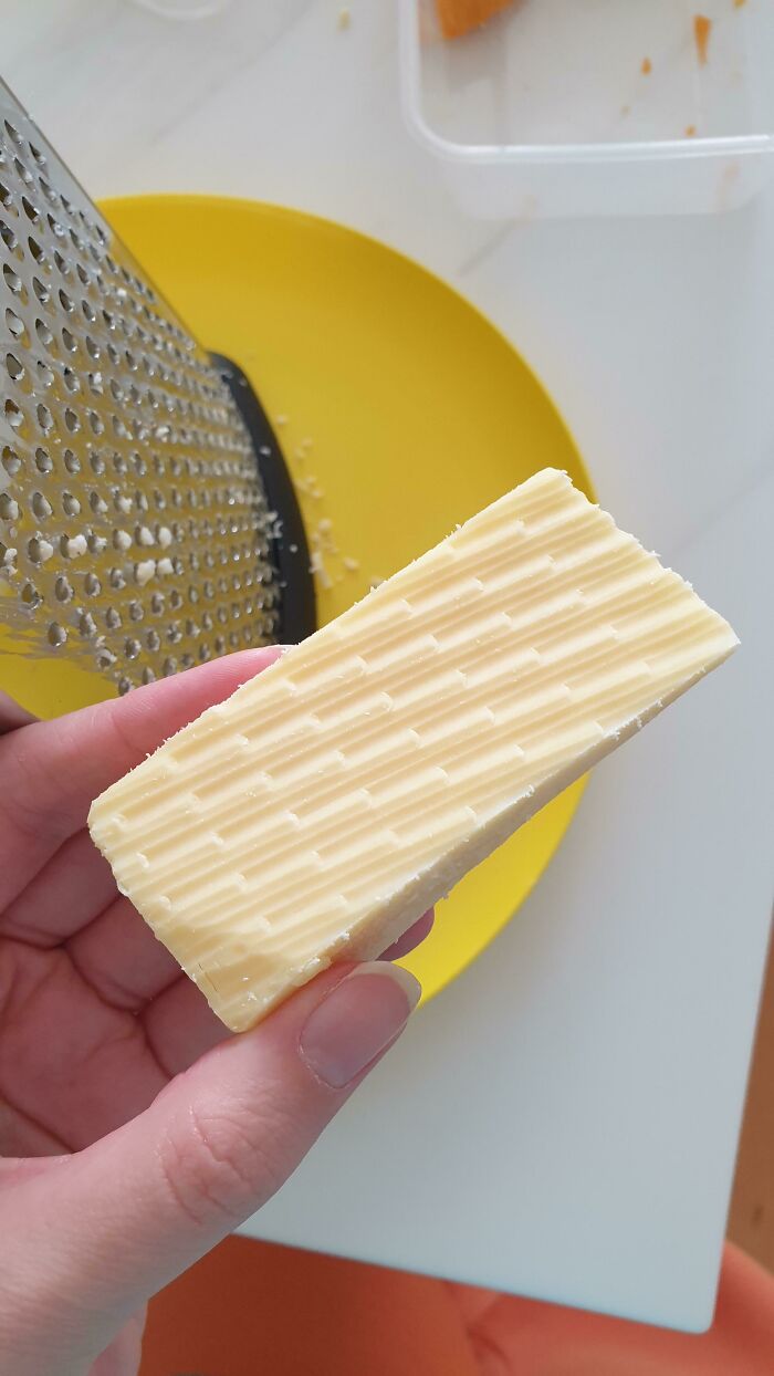 The Pattern I Made In This Cheese While Grating It
