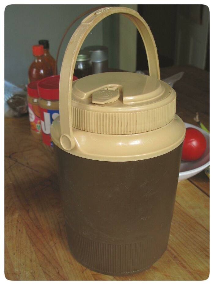 The Richard Milous Nixon Watergate Commemorative Iced Tea Cooler Made By Gott In 1974. Of Course It's Lasted, It's Space Age Plastic! It's Holding Lipton Iced Tea Now! It Just Doesn't Quit! It'll Probably Give Us All Cancer!
