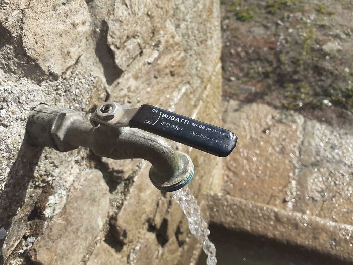This Bugatti Faucet In A Tiny Village In Portugal
