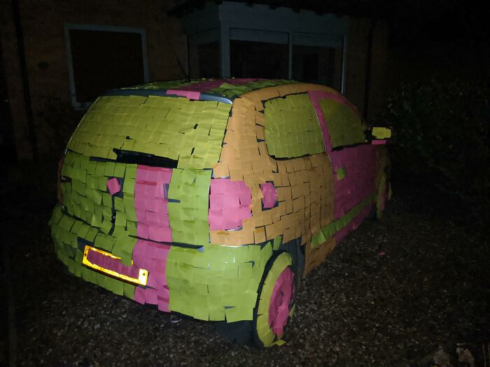 A Friend Toilet-Papered Our Car So We Decided To Up The Level A Bit For Revenge