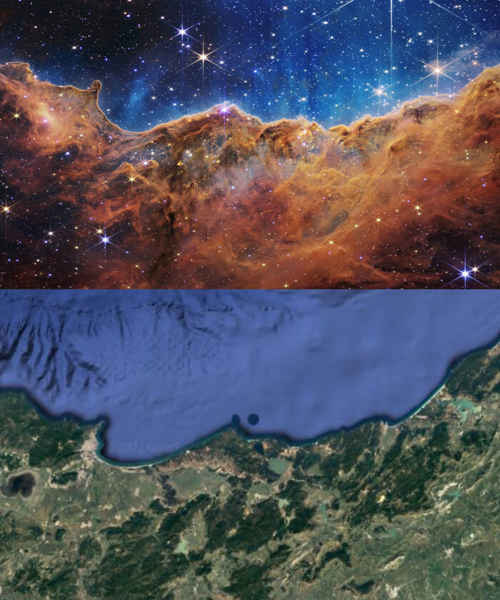 Esto es tendencia ahora en Argelia: una imagen de la nebulosa de Carina, tomada por el telescopio espacial James Webb, coincide con la costa este de Argelia