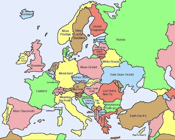 Literal Translation Of Chinese Names For European Countries