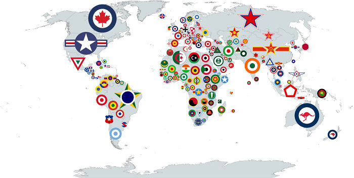 Military Aircraft Roundels By Country