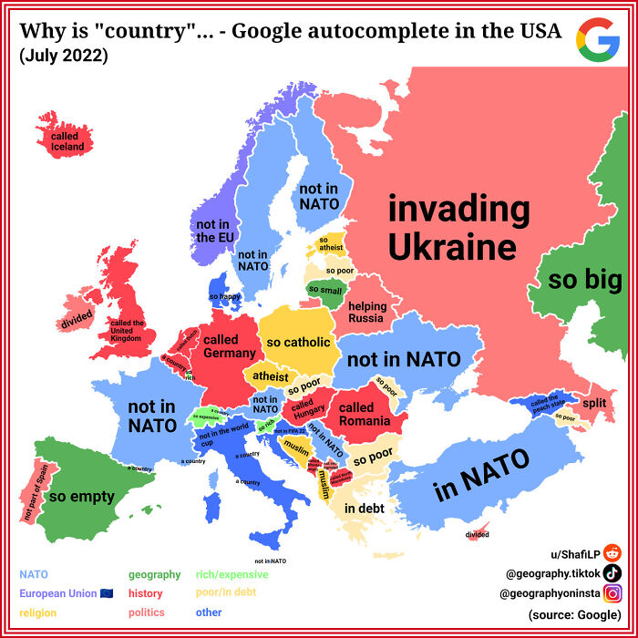 Google Autocomplete In The USA, July 2022