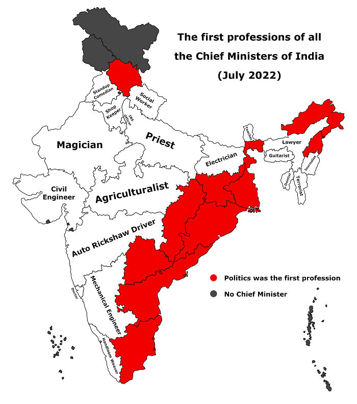 The First Profession Of All The Chief Ministers Of India, July 2022