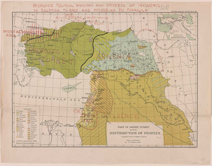 Proposed Borders For Turkey, Drawn By Us President Woodrow Wilson