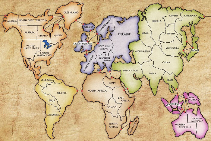 The World Map According To The Board Game Risk