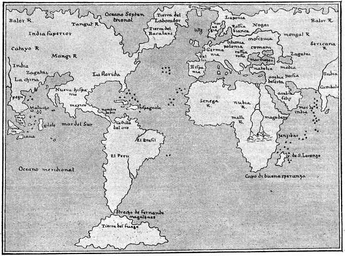 World Map From 1548 Based On Giacomo Gastaldi
