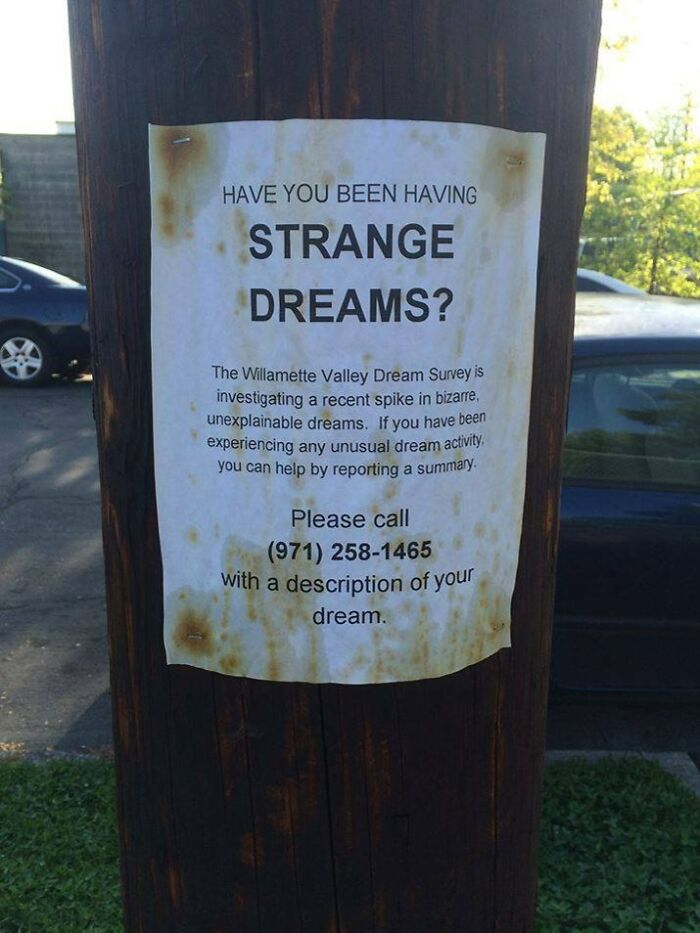 Have You Been Having Strange Dreams? A Real Sign Found In Portland