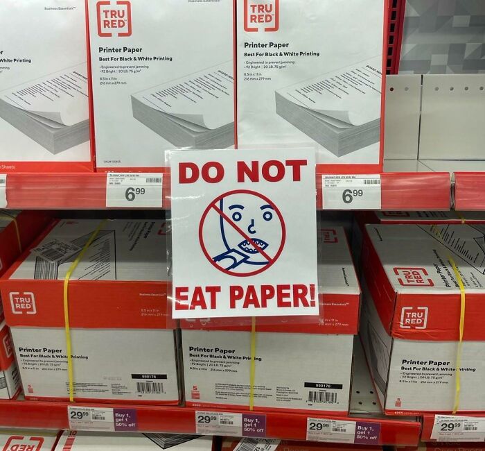 Sign Posted At Staples' Office Supply Store