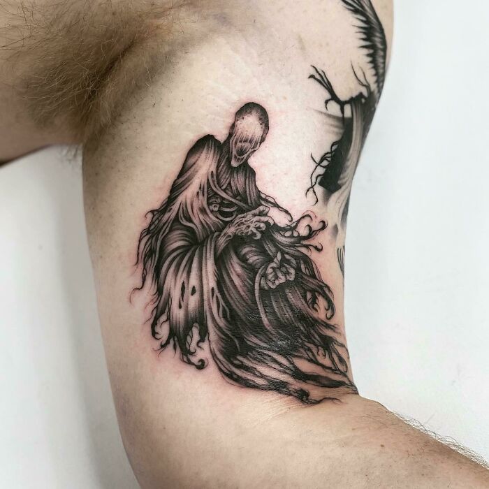 Starting The New Week By Adding This Dementor To Paul’s Ongoing Harry Potter Sleeve