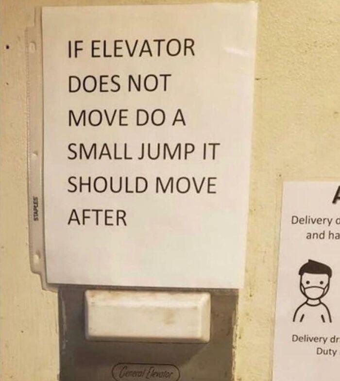 This Sign From Management On My Apartment Building's Elevator