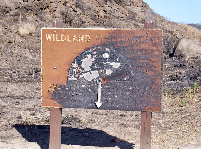 Wildfire Danger Sign From A Trip To Lava Beds National Monument