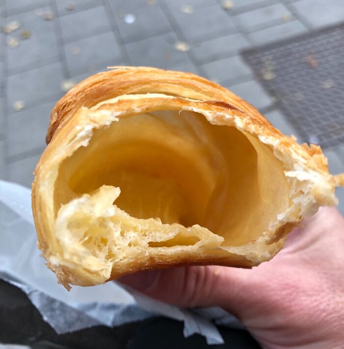 I See Your Bread From Hole Foods And Present To You My Croissant