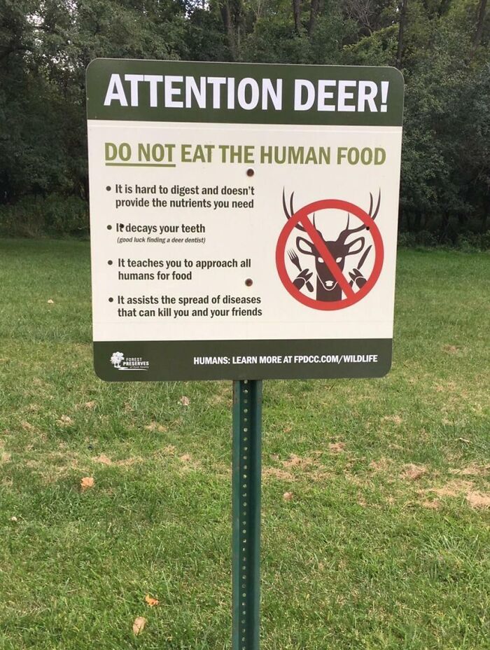 This Sign Was Written For Deer