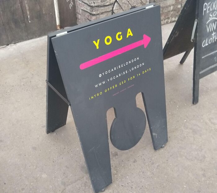 Thought This Yoga Sign Was Pretty Clever
