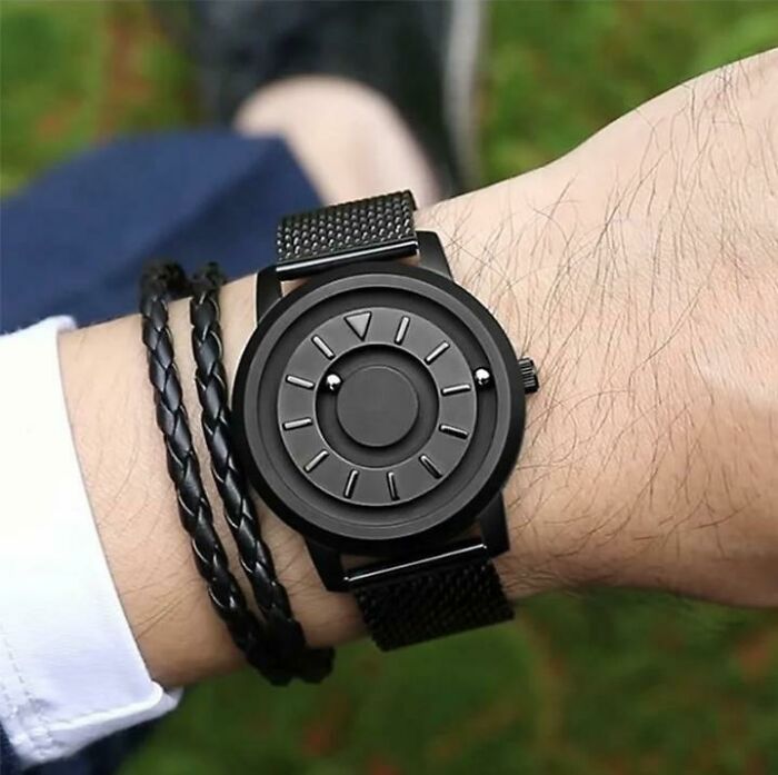 These Watches Called Zalzach Were Initially Designed For Blind People... You Can Tell The Time By Touching The Two Magnets