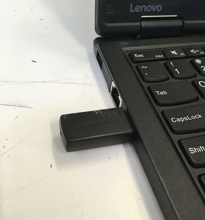 Someone Stole My Wireless Mouse Today But They Forgot To Take The Receiver