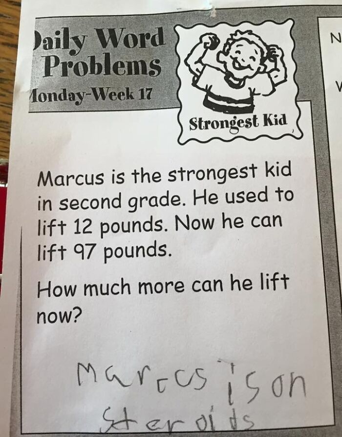 My Little Cousin Nails A Test Question