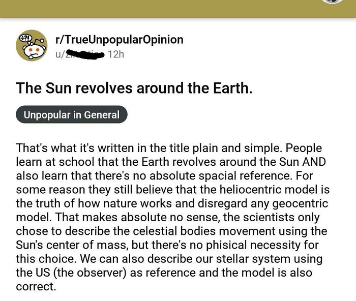 "The Sun Revolves Around The Earth"