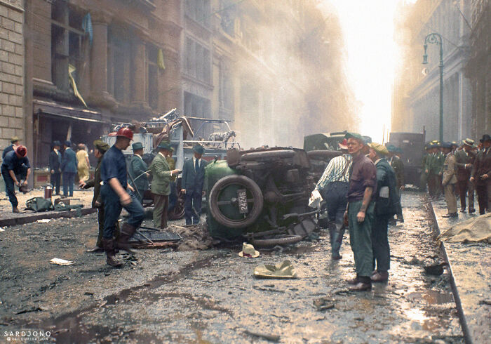 [september 16, 1920] Wall Street Bombing - Colorized